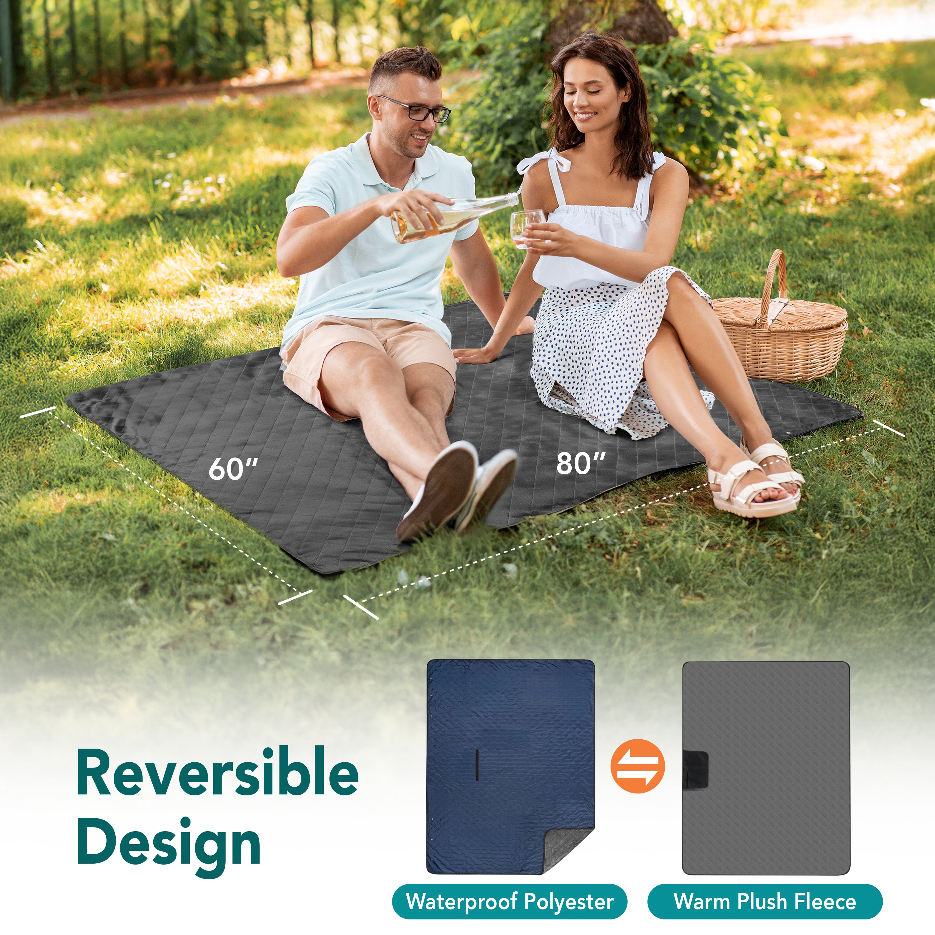 Waterproof Fleece Camping Blanket