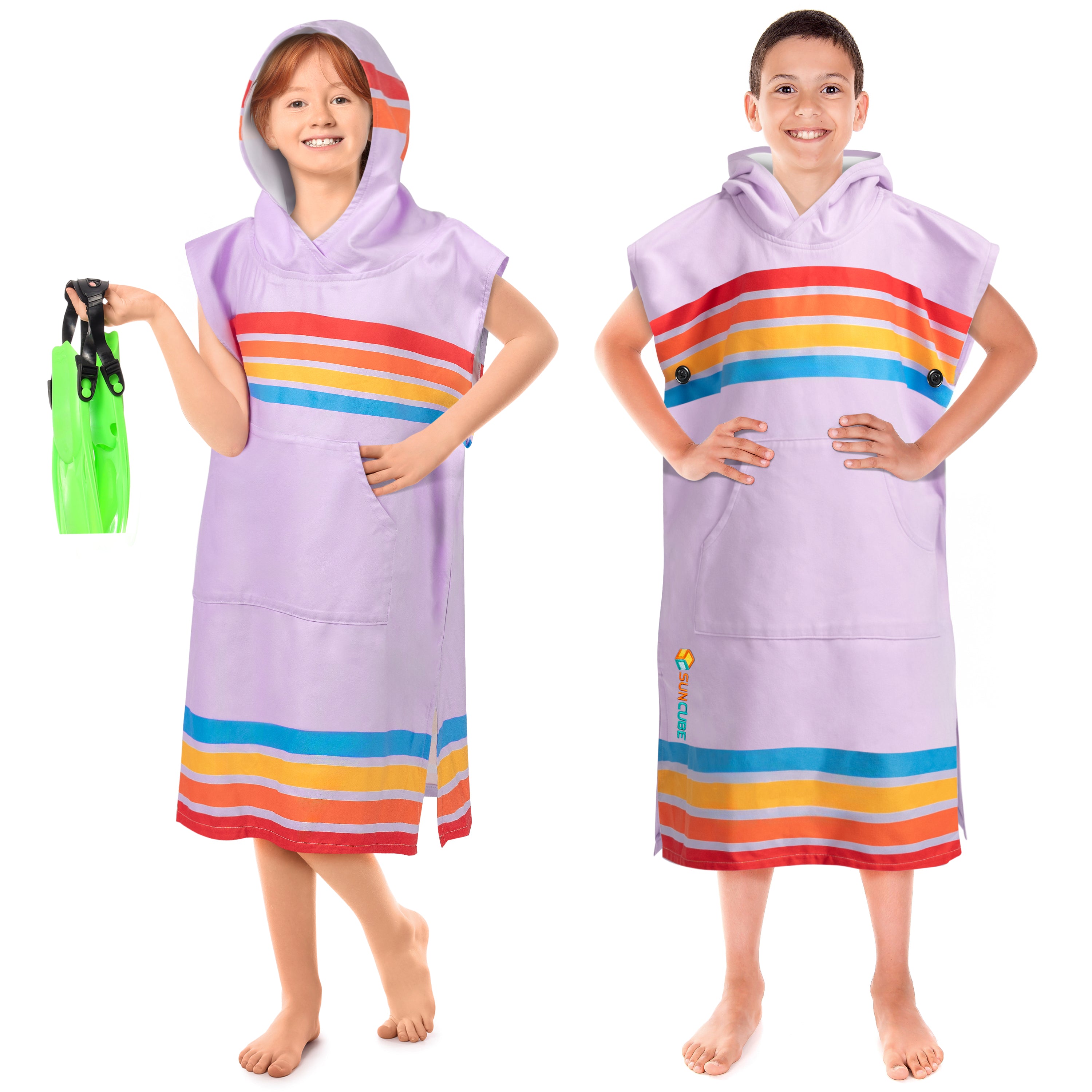 Surf Poncho Changing Robe with Hood, Microfiber - Kids / Teen