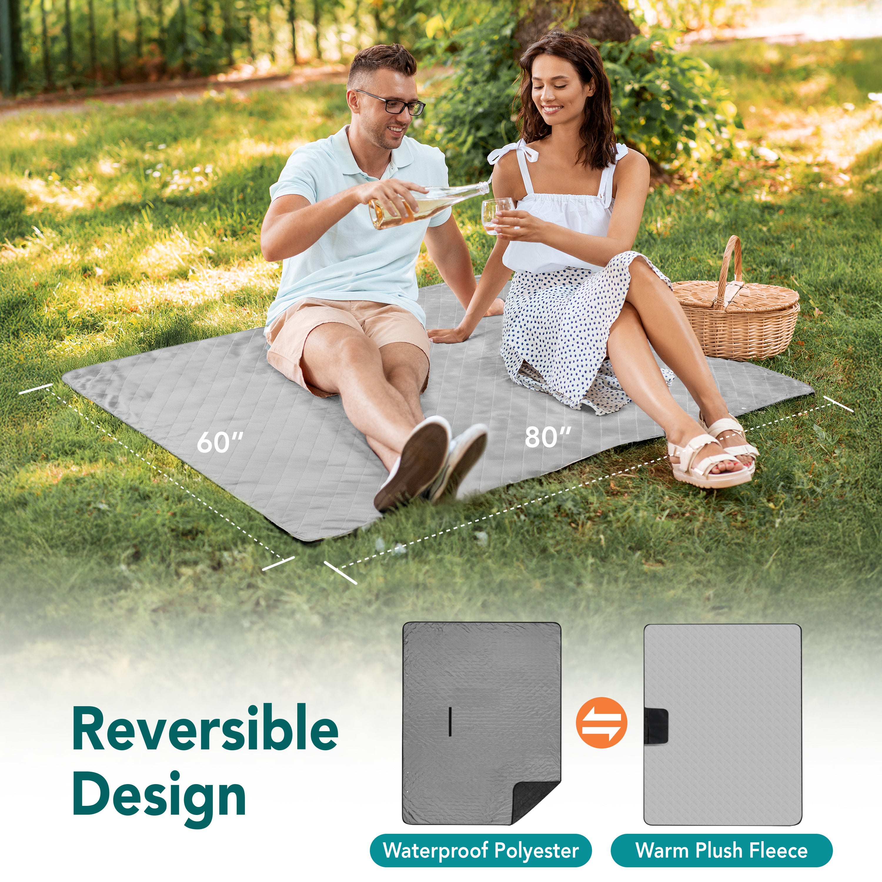 Waterproof Fleece Camping Blanket