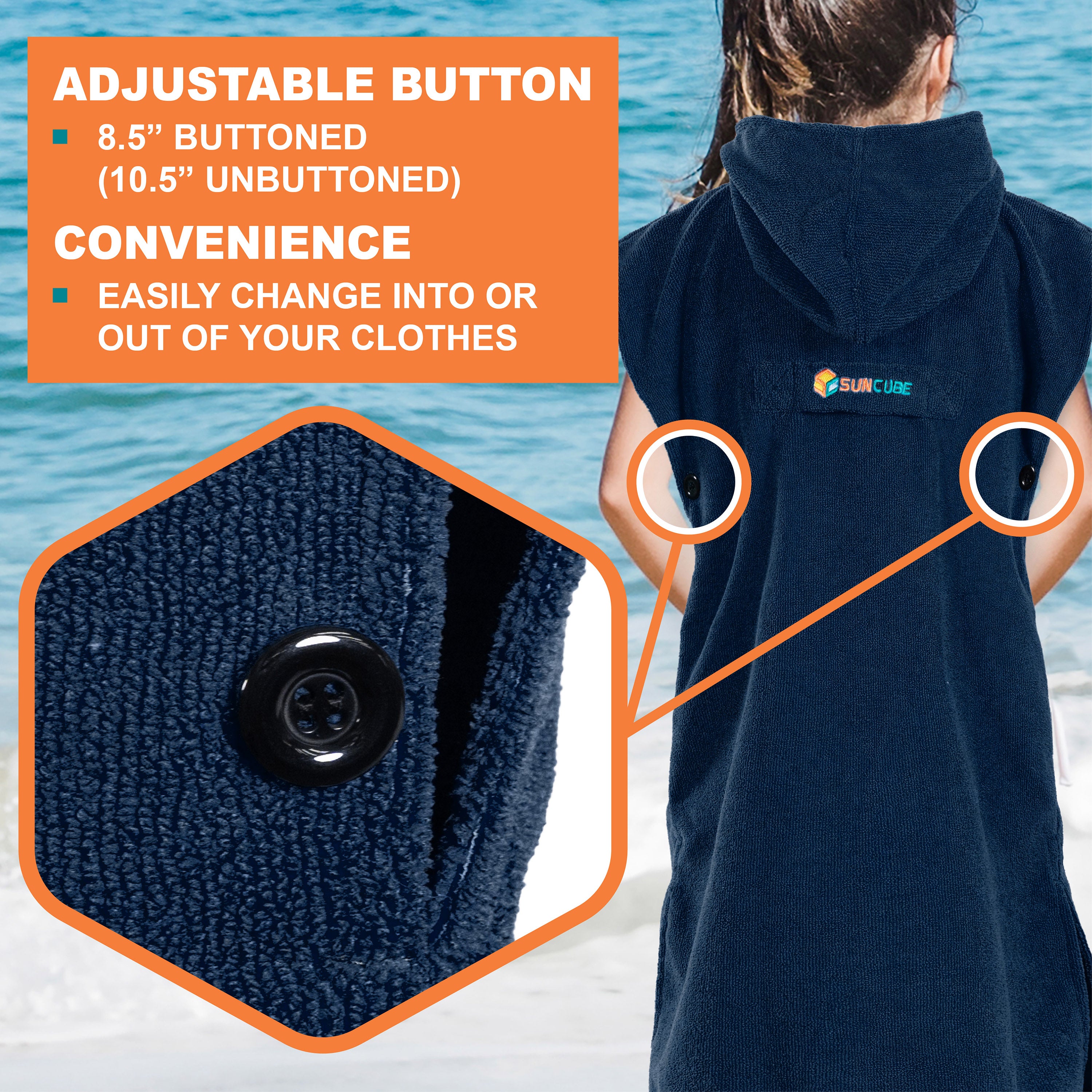 Surf Poncho Changing Robe with Hood - Kids / Teen