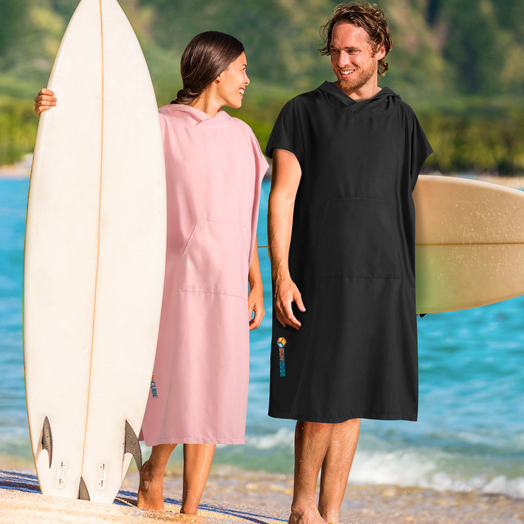 Surf Poncho Changing Robe with Hood, Microfiber - Adults