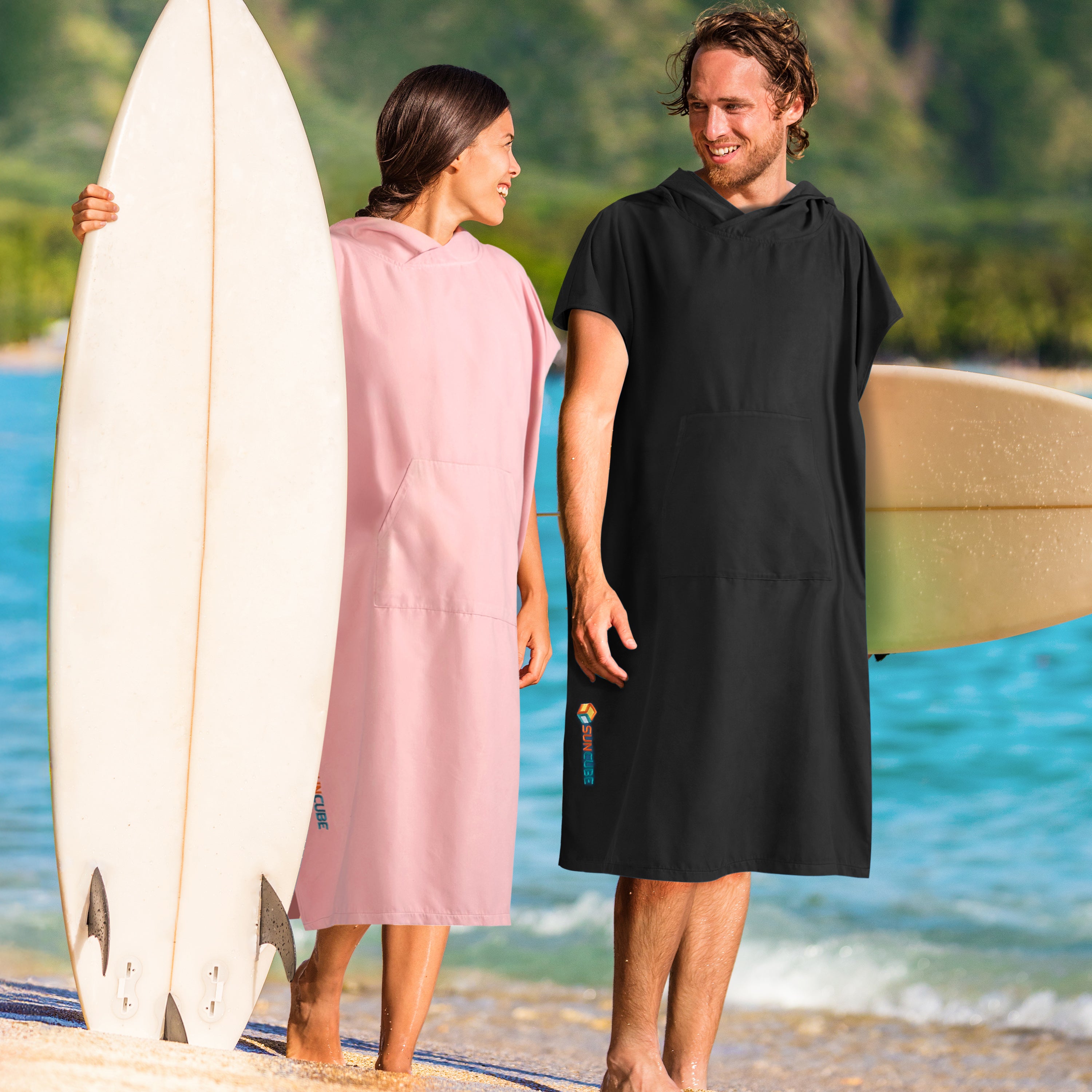 Surf Poncho Changing Robe with Hood, Microfiber - Adults