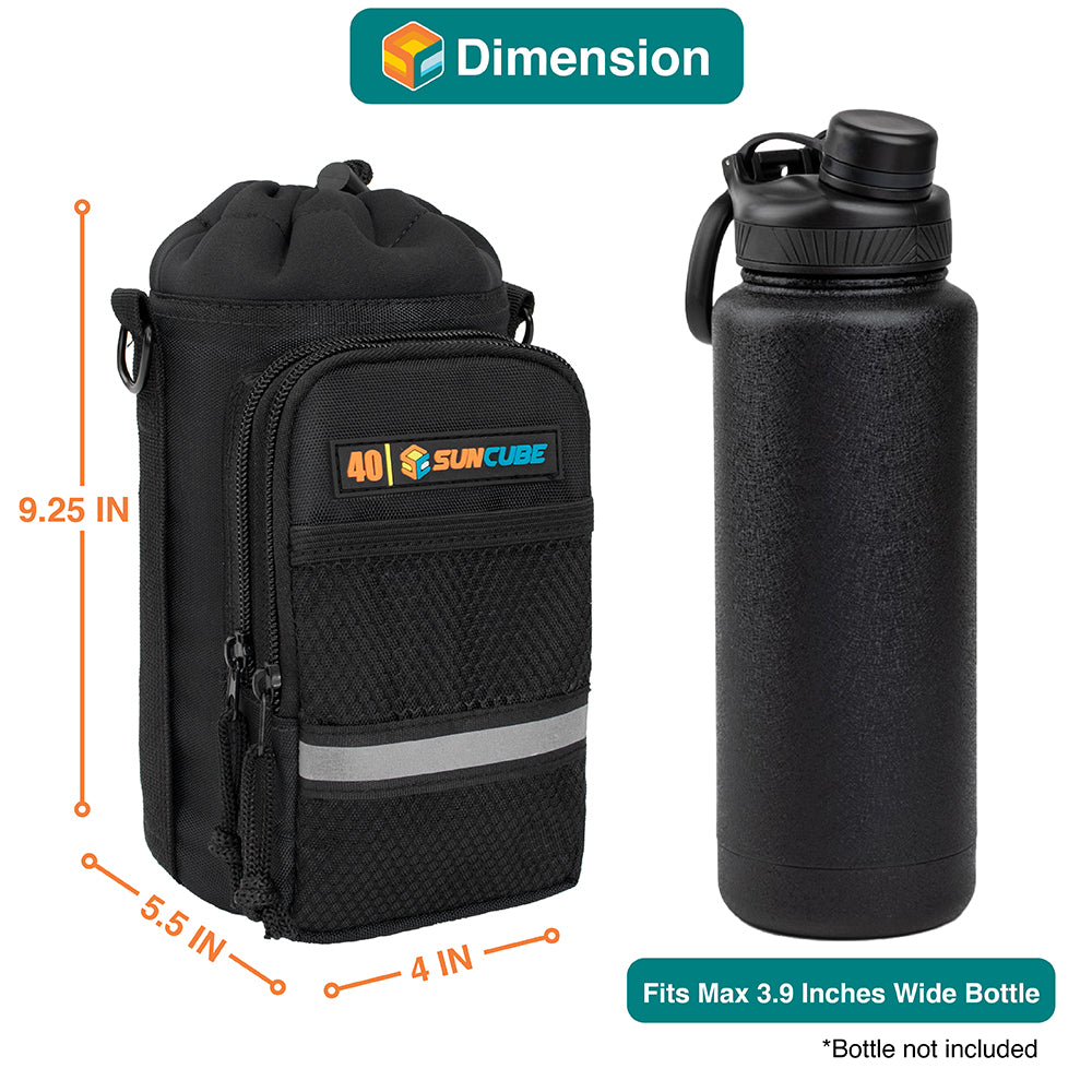 Insulated Water Bottle Carrier with Strap