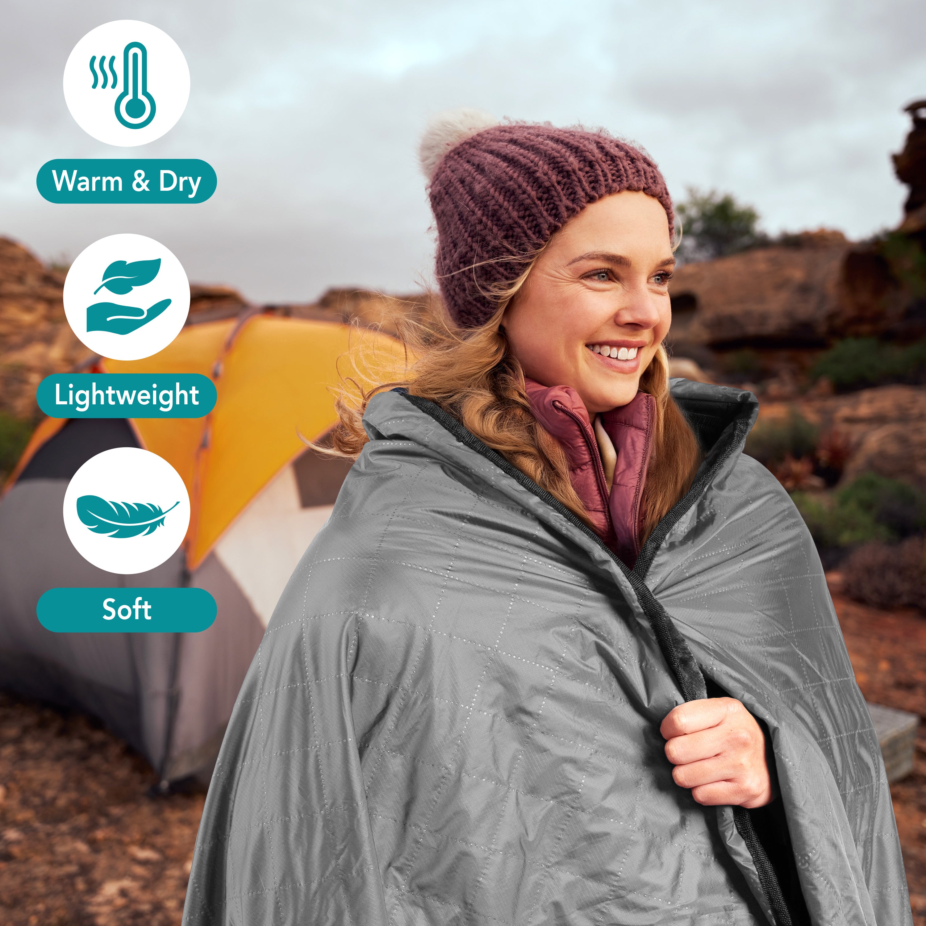 Waterproof Fleece Camping Blanket