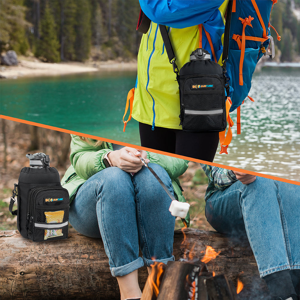 Insulated Water Bottle Carrier with Strap