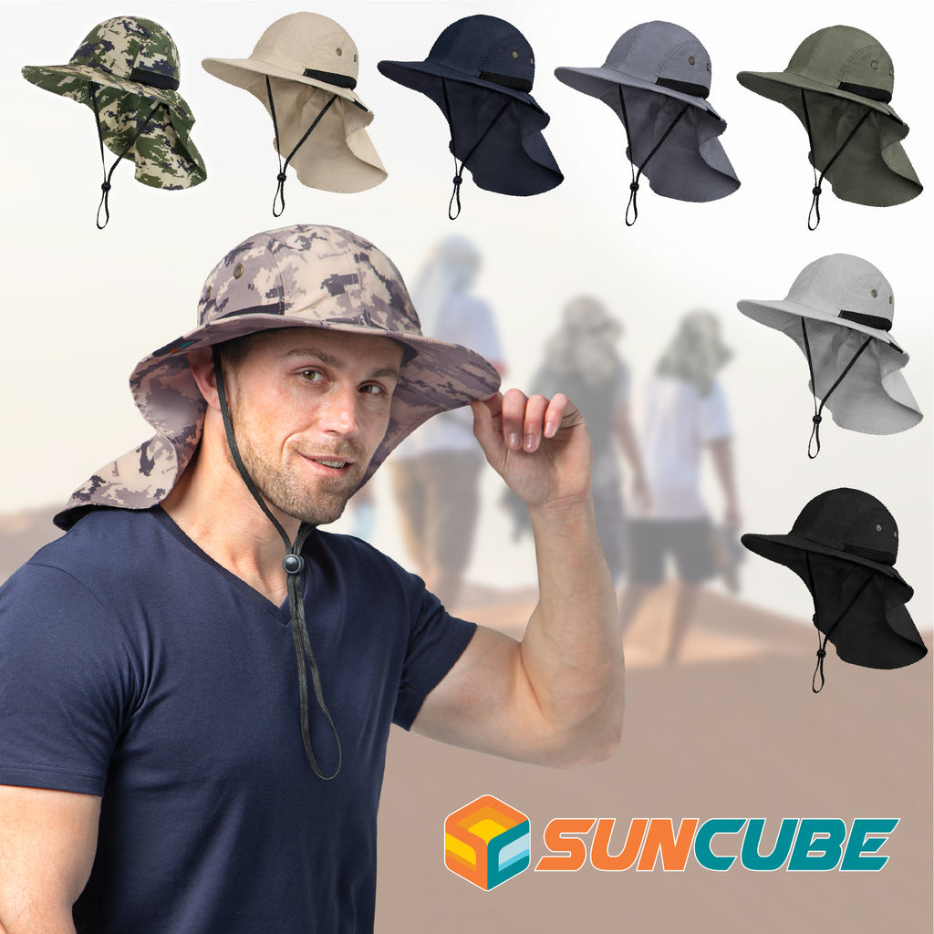 Unisex Sun Hat with Neck Flap Cover