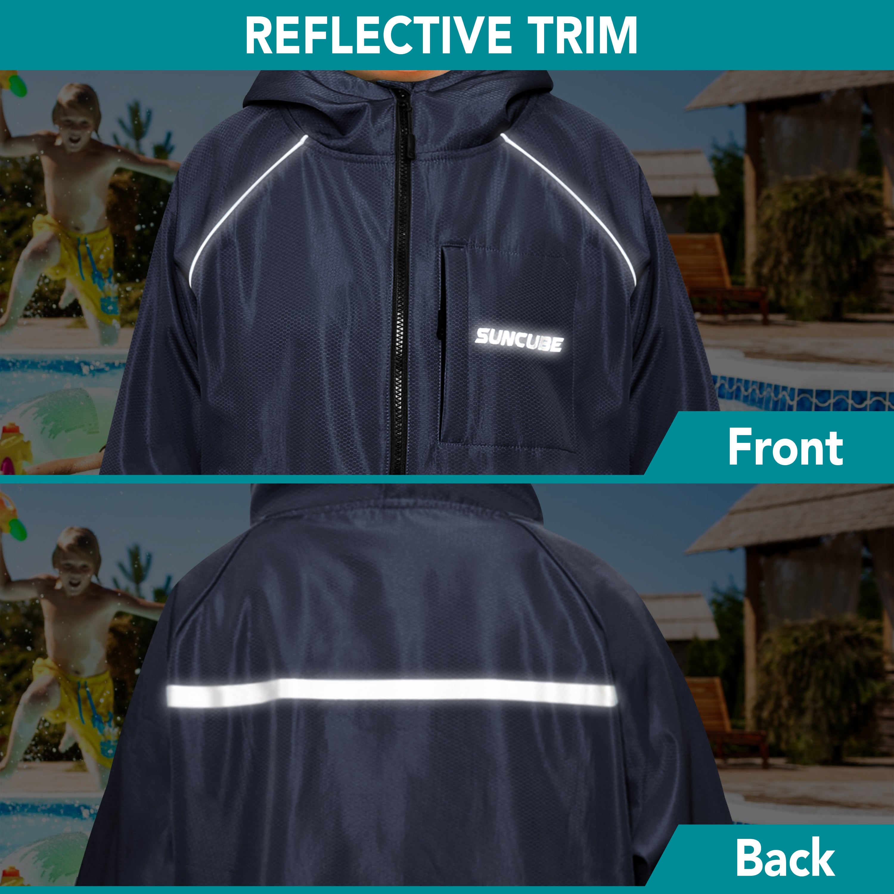 Unisex Hooded Swim Parka - Fleece, Adults