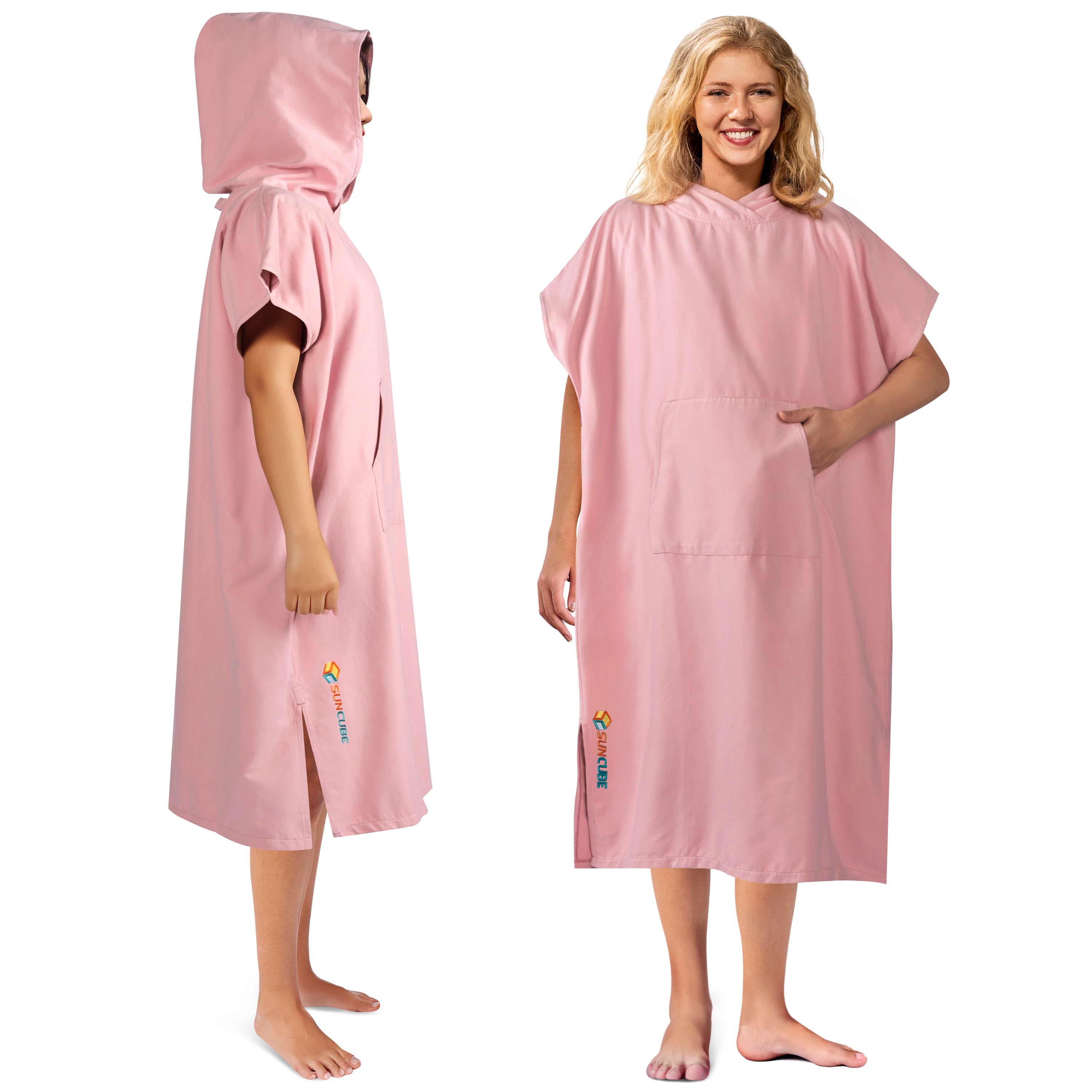 Surf Poncho Changing Robe with Hood, Microfiber - Adults