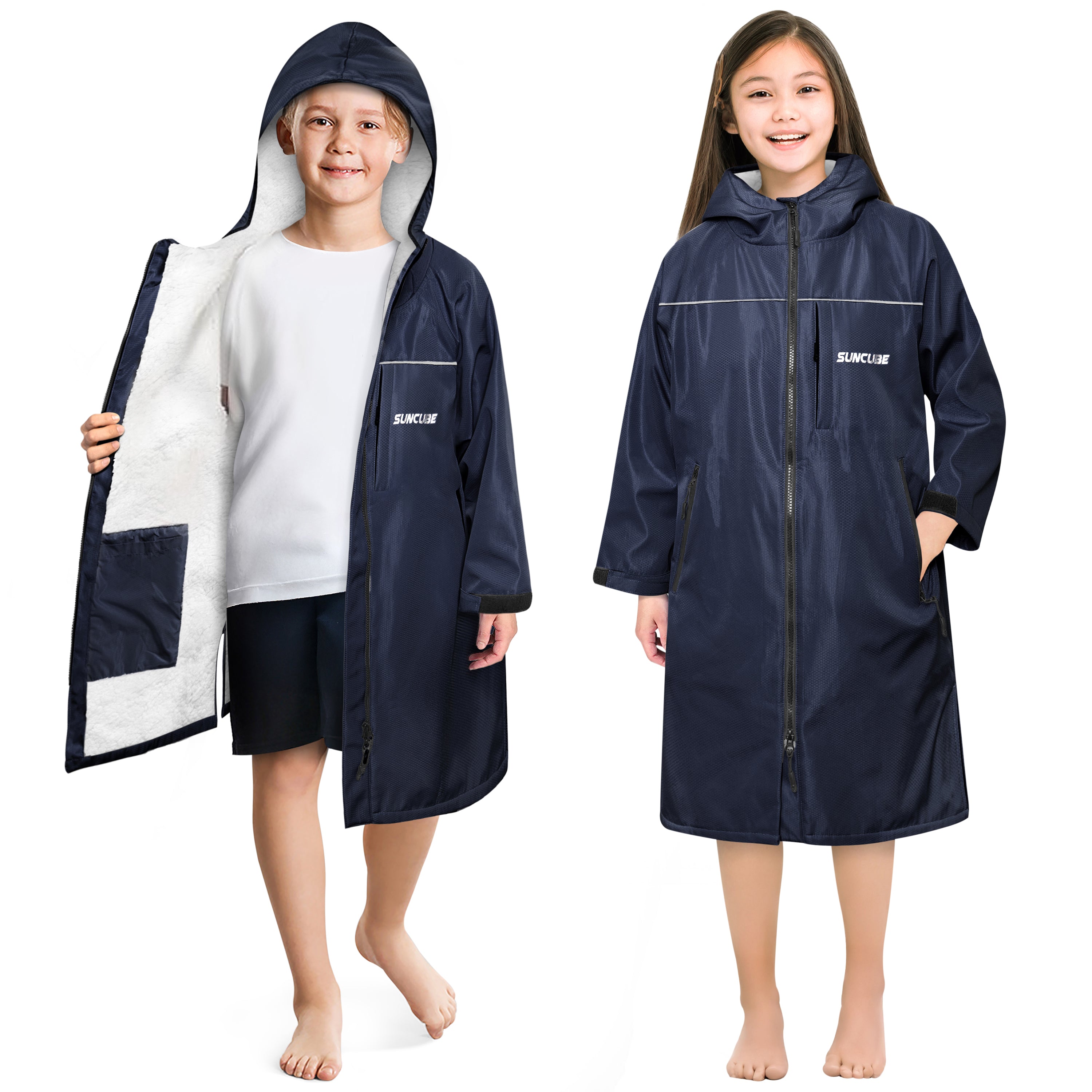 Unisex Hooded Swim Parka - Sherpa, Kids / Teen