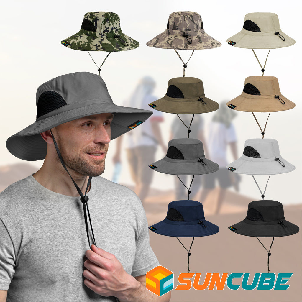 Unisex Wide Brim Sun Hat with Side Vent