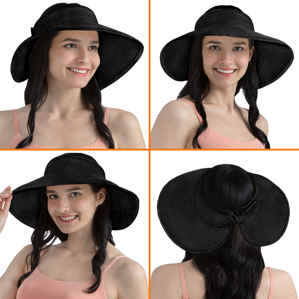 Women Wide Brim Sun Visor Hat