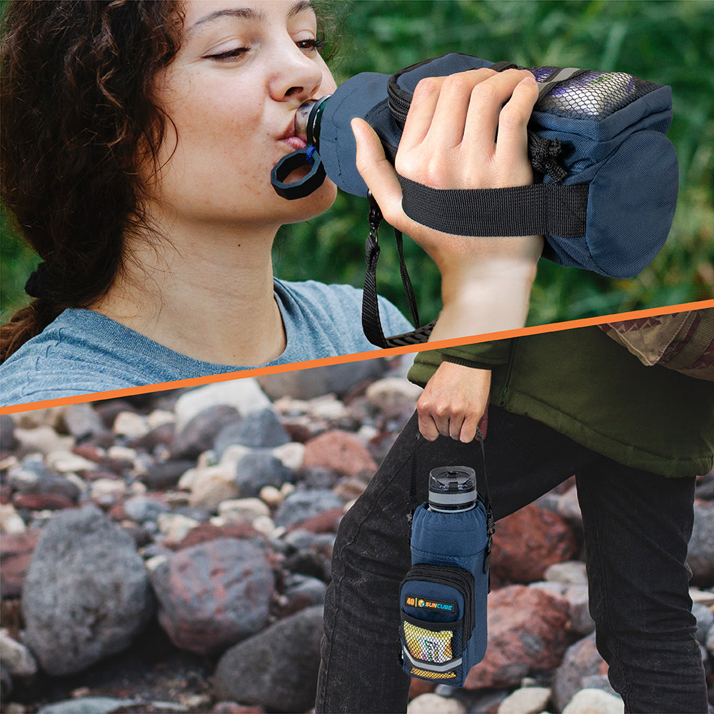 Insulated Water Bottle Carrier with Strap
