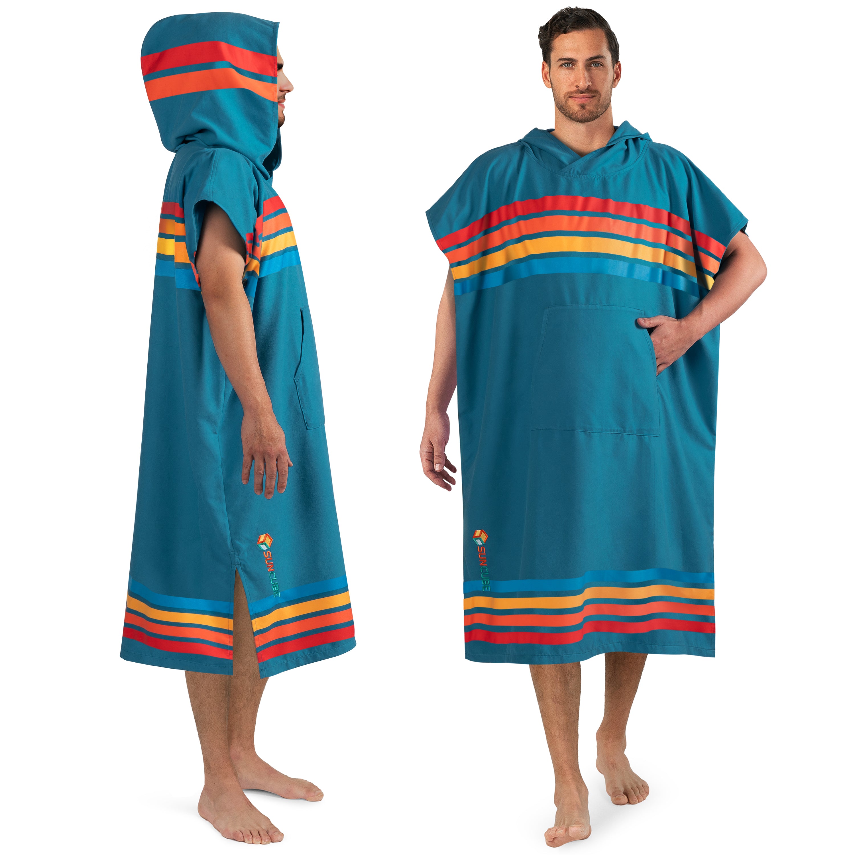 Surf Poncho Changing Robe with Hood, Microfiber - Adults