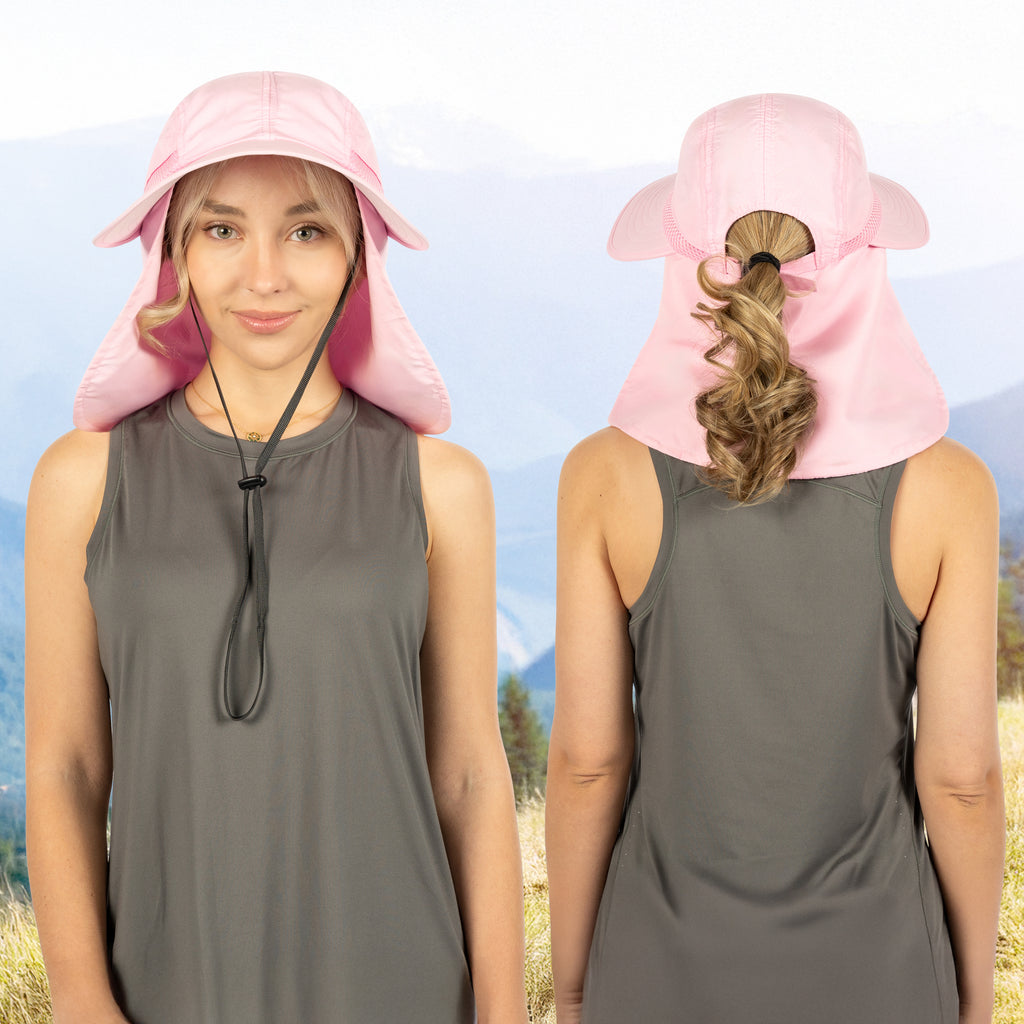 Womens Sun Hat with Neck Flap