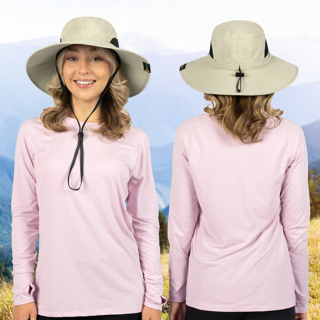 Unisex Wide Brim Sun Hat with Side Vent