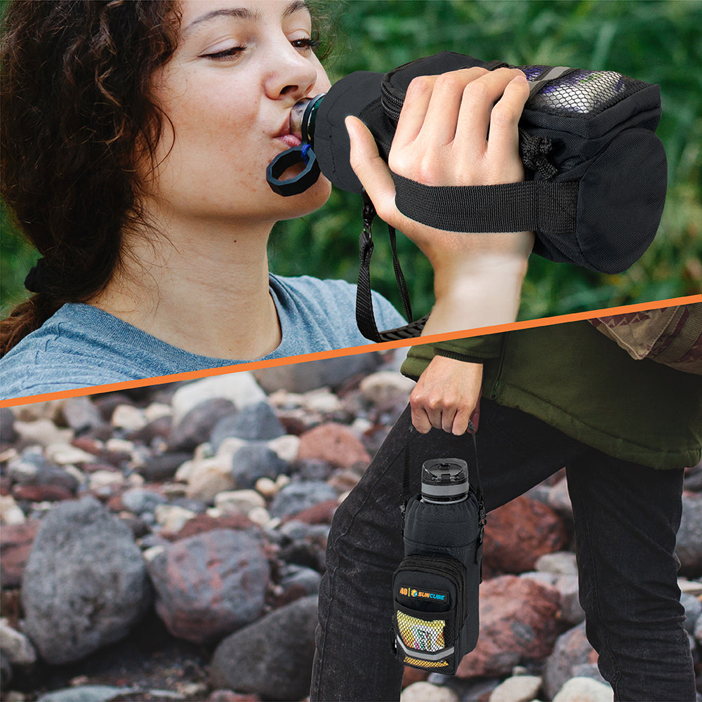 Insulated Water Bottle Carrier with Strap