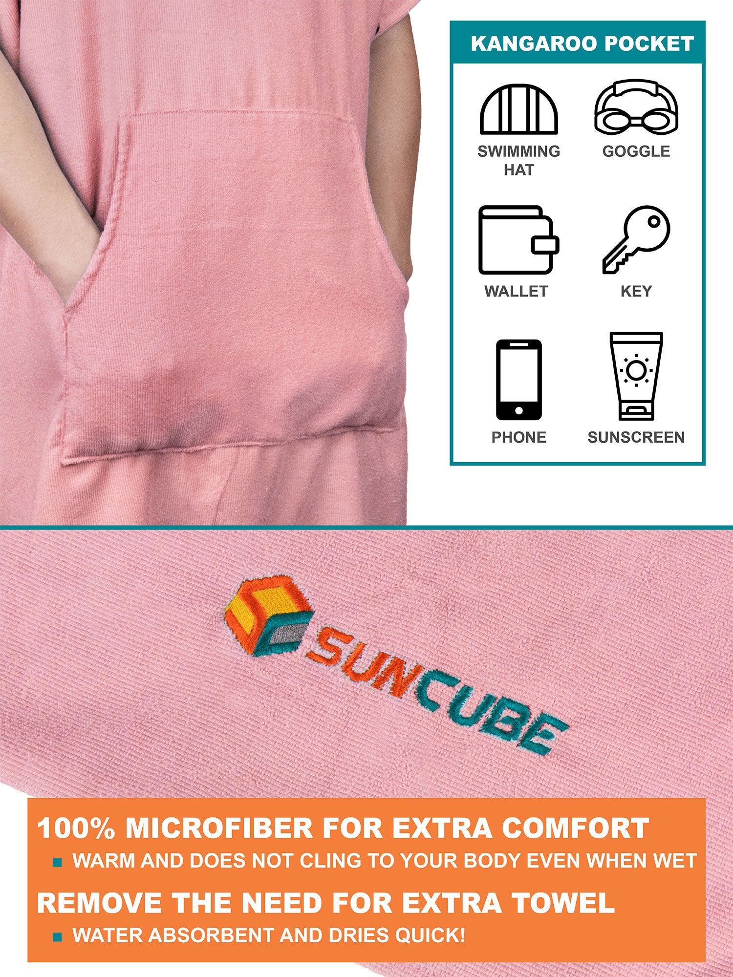 Surf Poncho Changing Robe with Hood - Adults