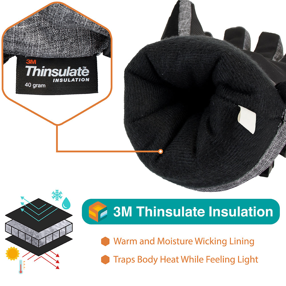 Premium 3M Thinsulate Unisex Waterproof Snow Gloves