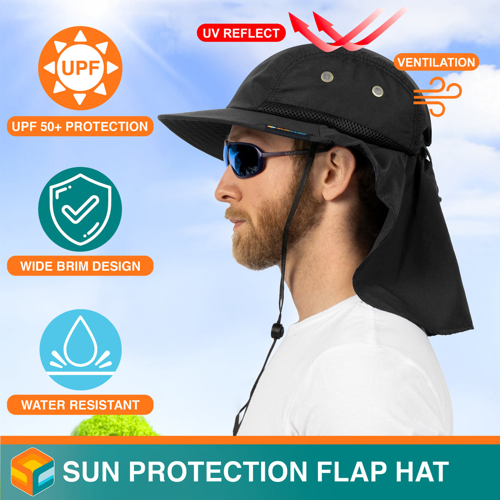 Unisex Sun Hat with Neck Flap Cover