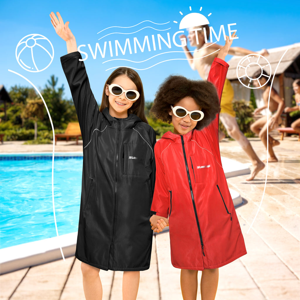 Unisex Hooded Swim Parka - Fleece, Kids / Teen