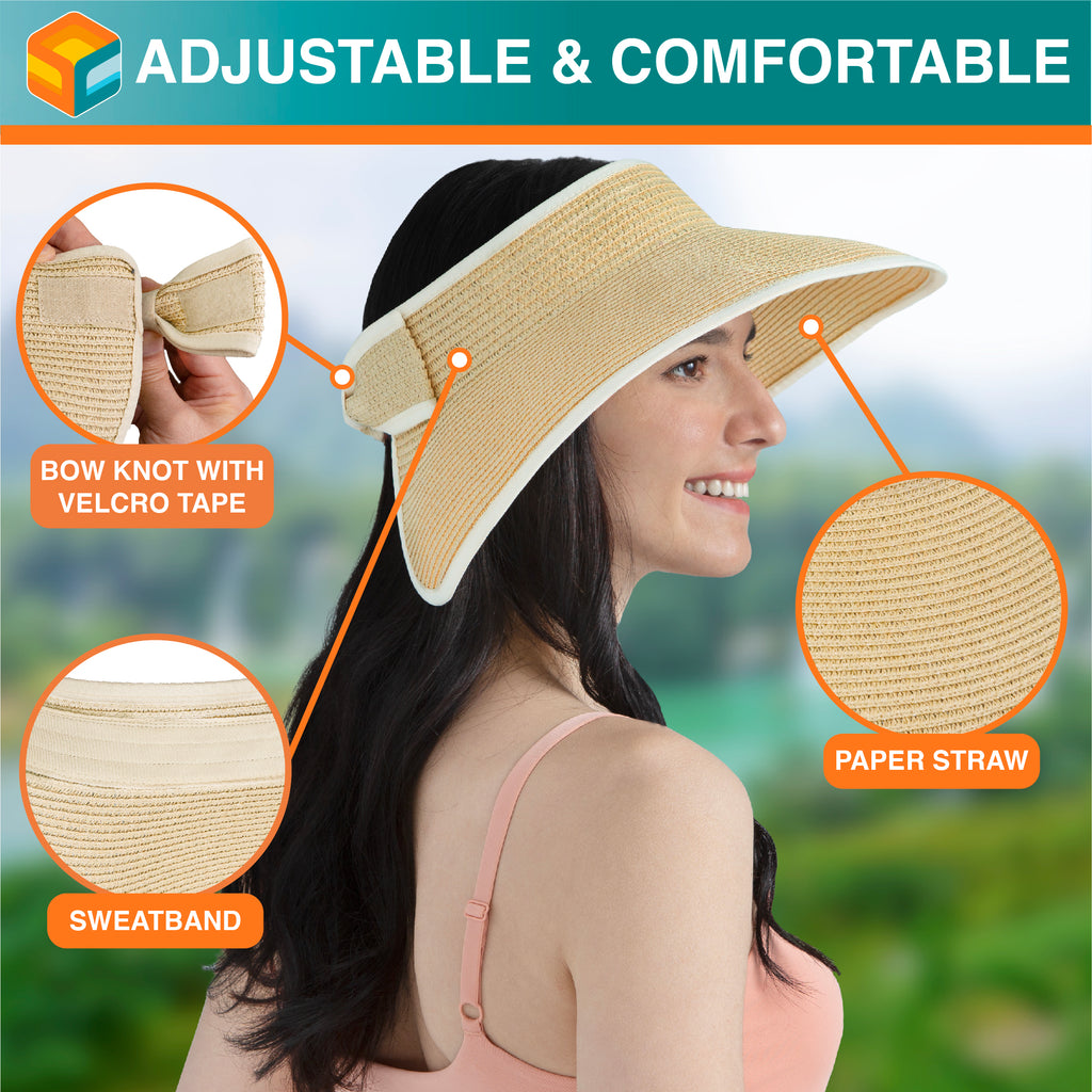 Women Wide Brim Sun Visor Hat