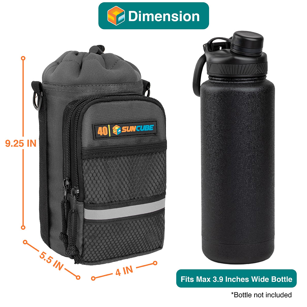 Insulated Water Bottle Carrier with Strap