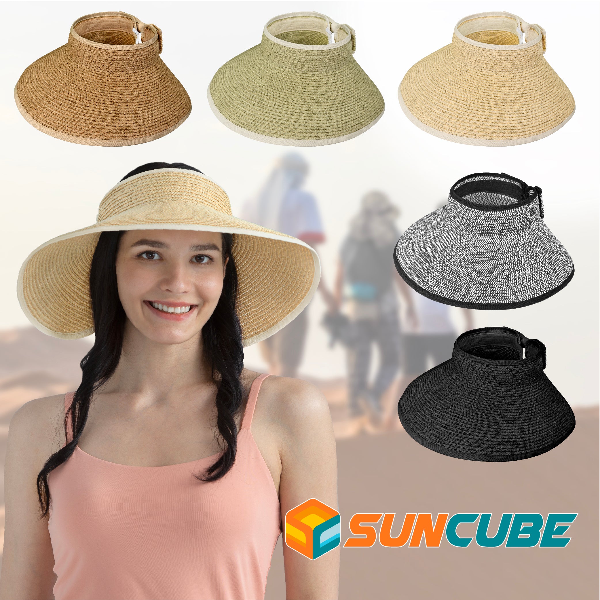 Women Wide Brim Sun Visor Hat