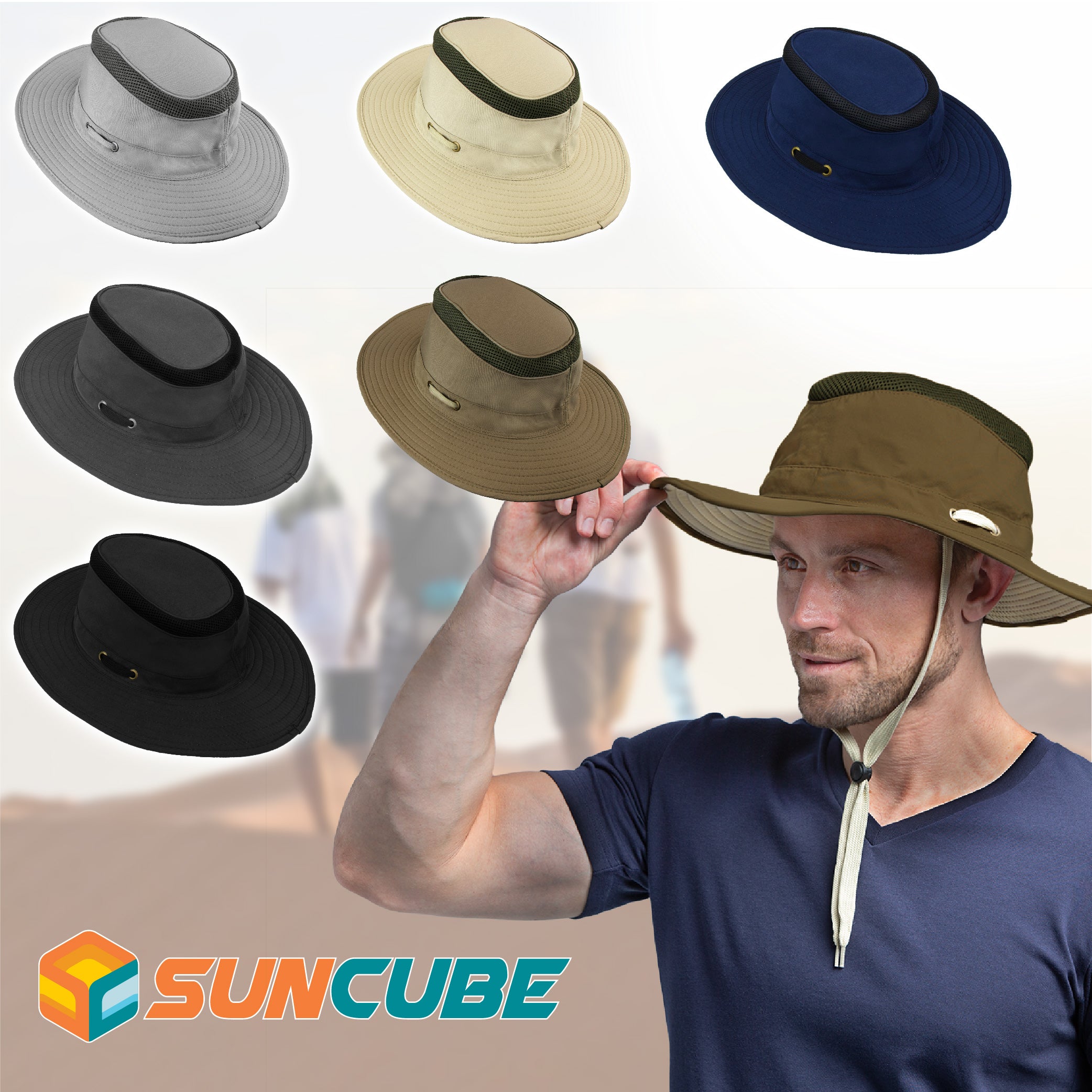 Unisex Wide Brim Safari Sun Hat