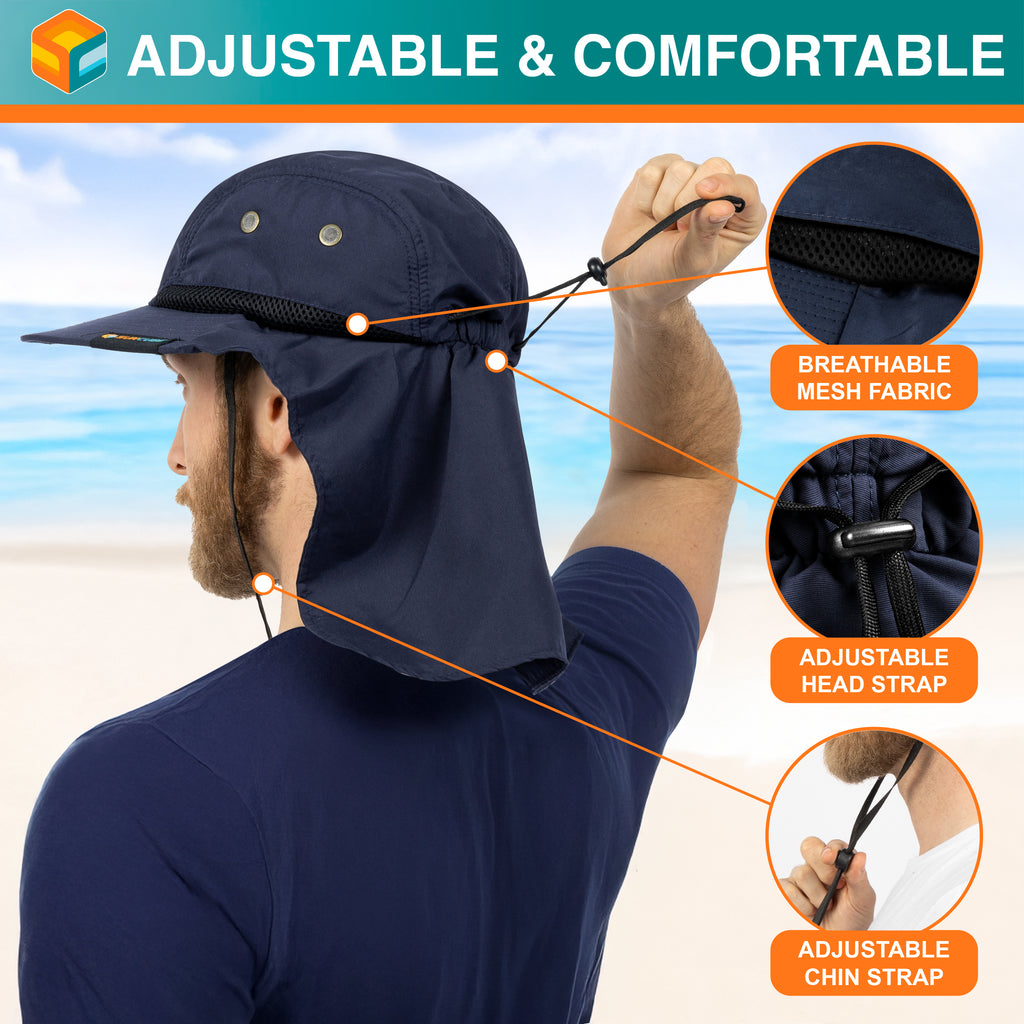 Unisex Sun Hat with Neck Flap Cover