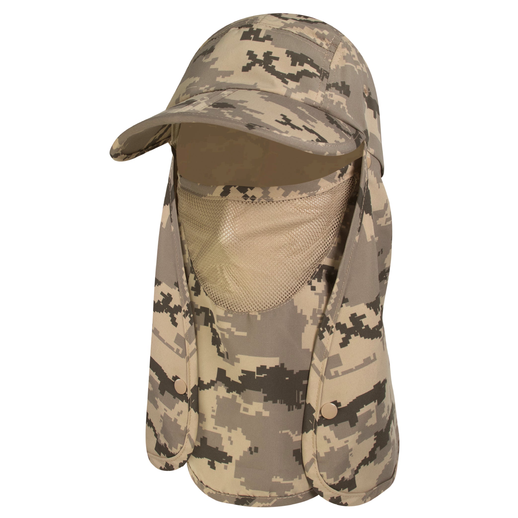 Unisex Sun Cap with Neck Flap and Face Cover