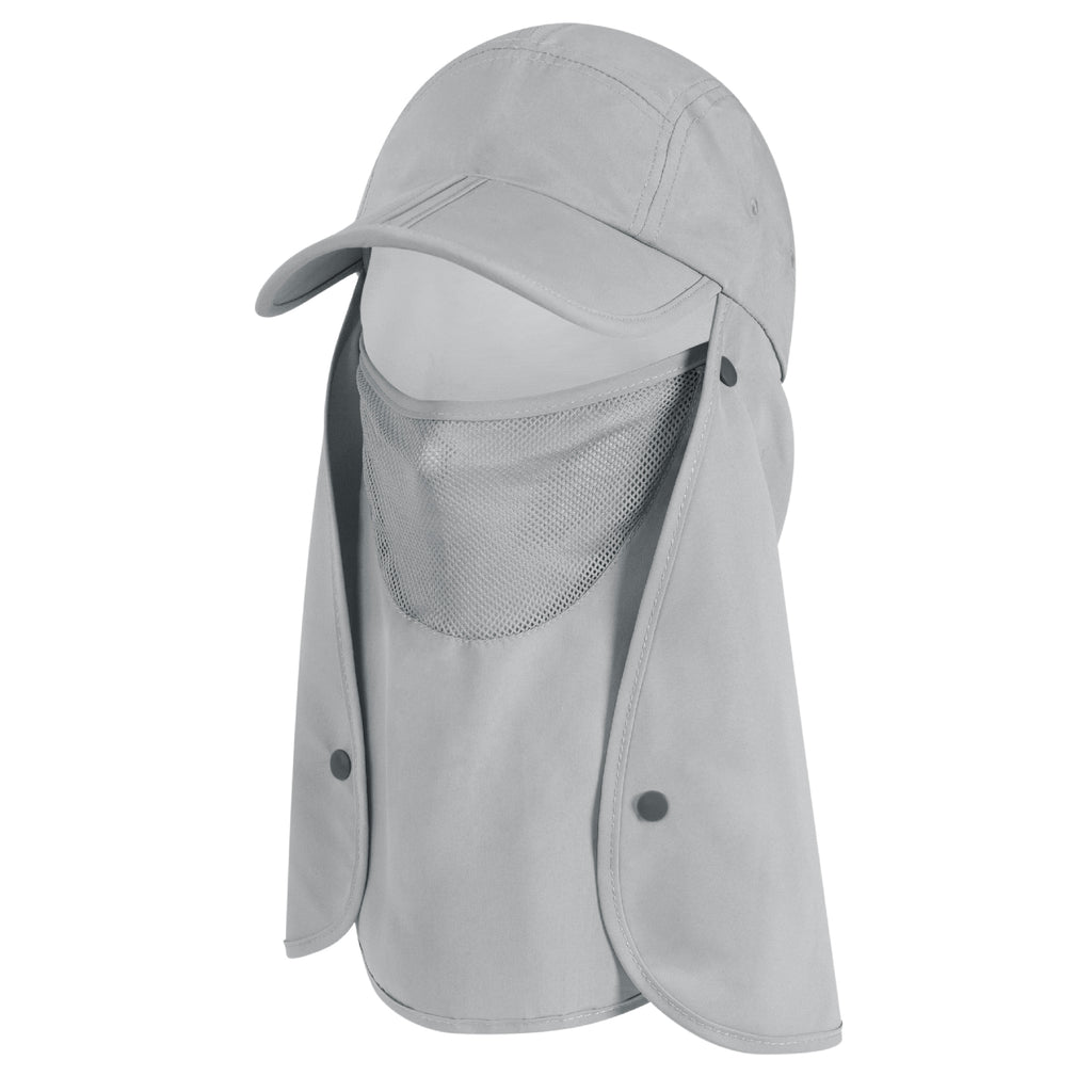 Unisex Sun Cap with Neck Flap and Face Cover