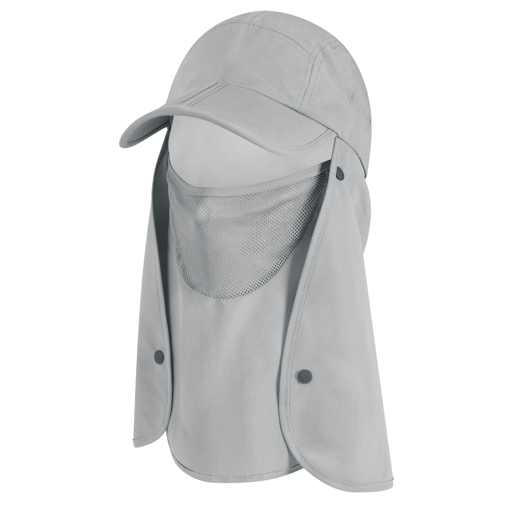 Unisex Sun Cap with Neck Flap and Face Cover