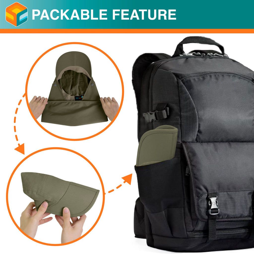 Unisex Sun Cap with Neck Flap and Face Cover