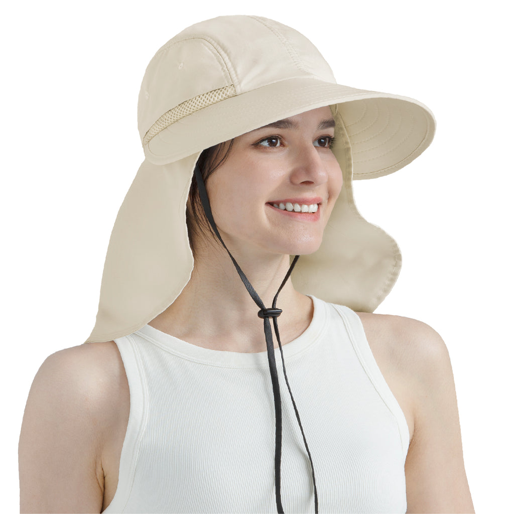 Womens Sun Hat with Neck Flap