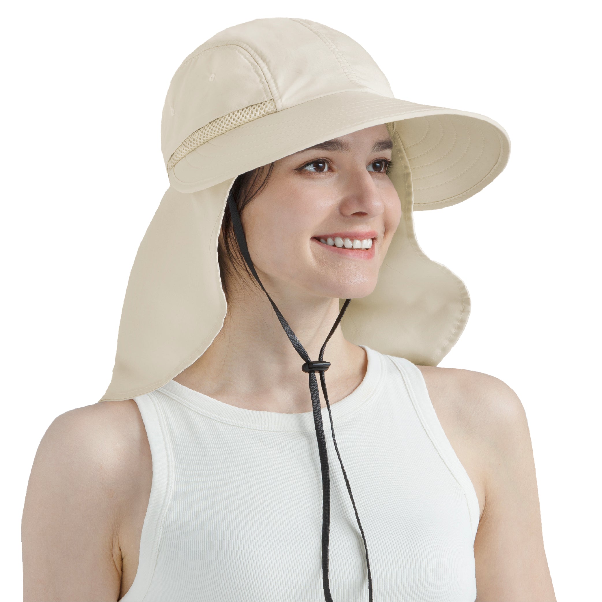 Womens Sun Hat with Neck Flap