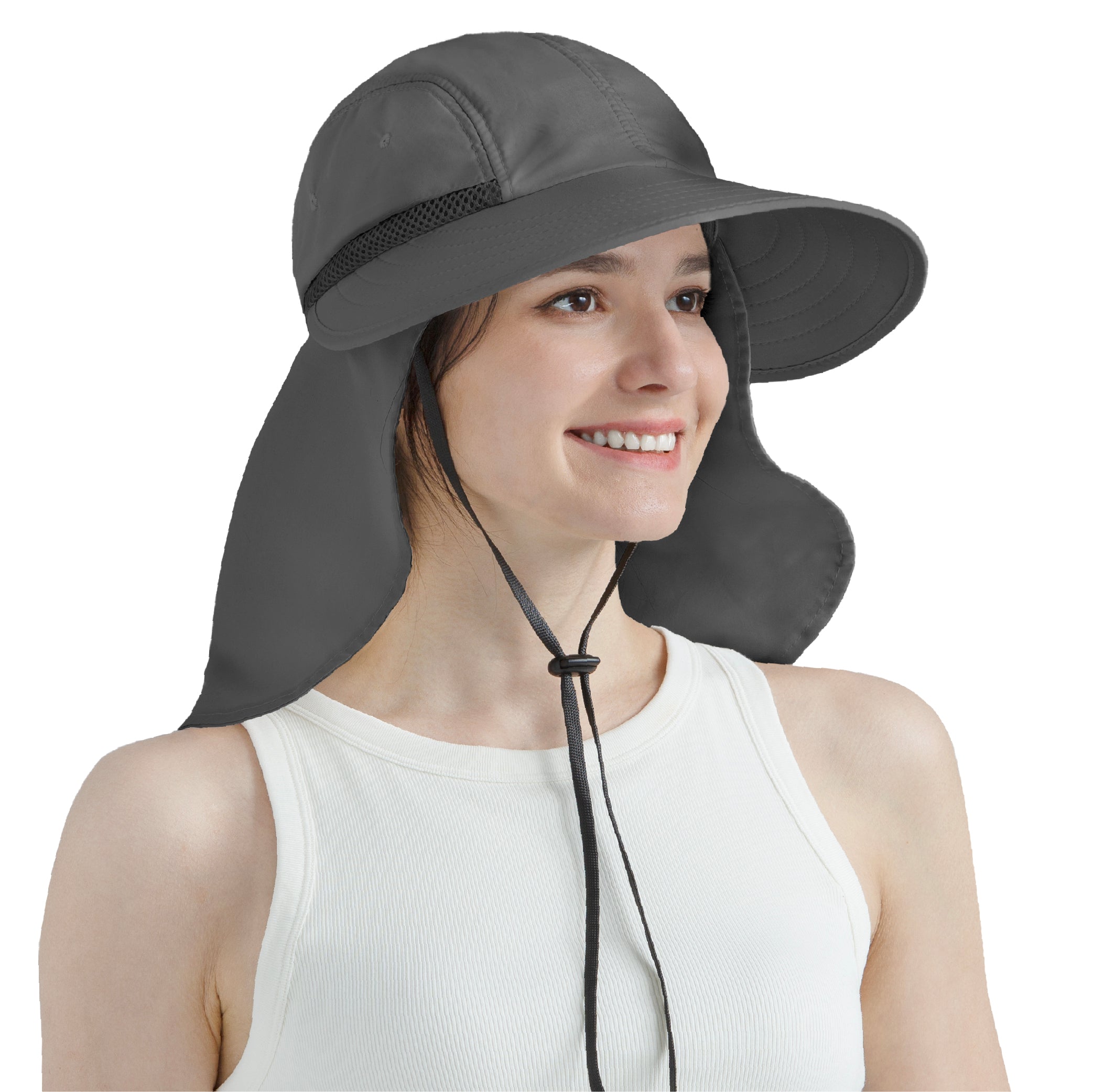 Womens Sun Hat with Neck Flap