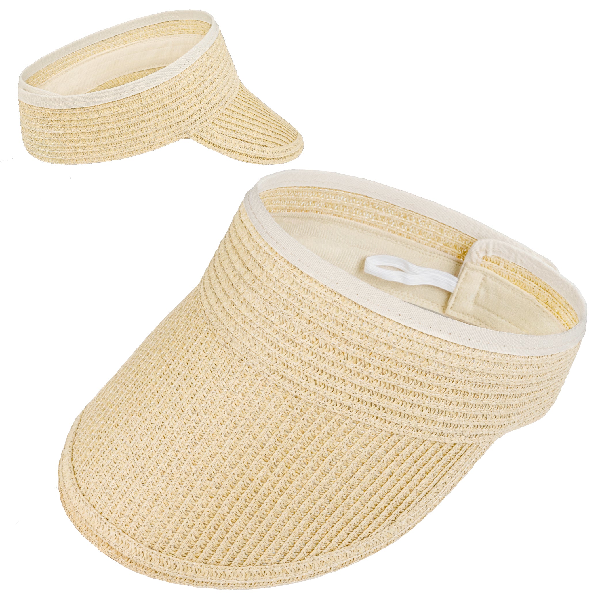 Womens Classic Straw Visor Hat