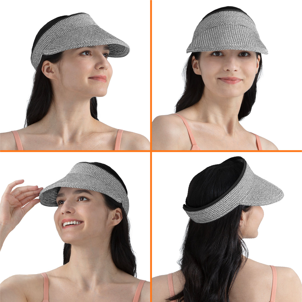 Womens Classic Straw Visor Hat
