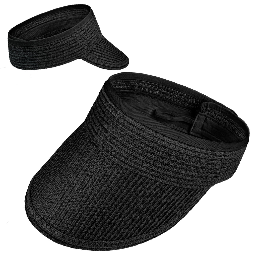 Womens Classic Straw Visor Hat