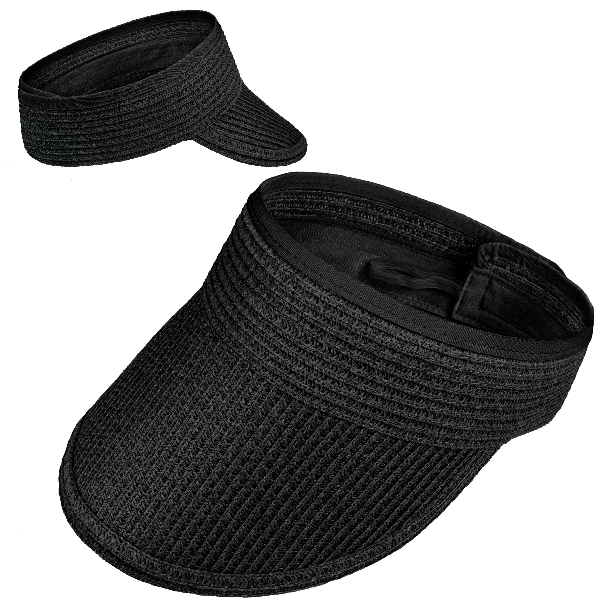 Womens Classic Straw Visor Hat