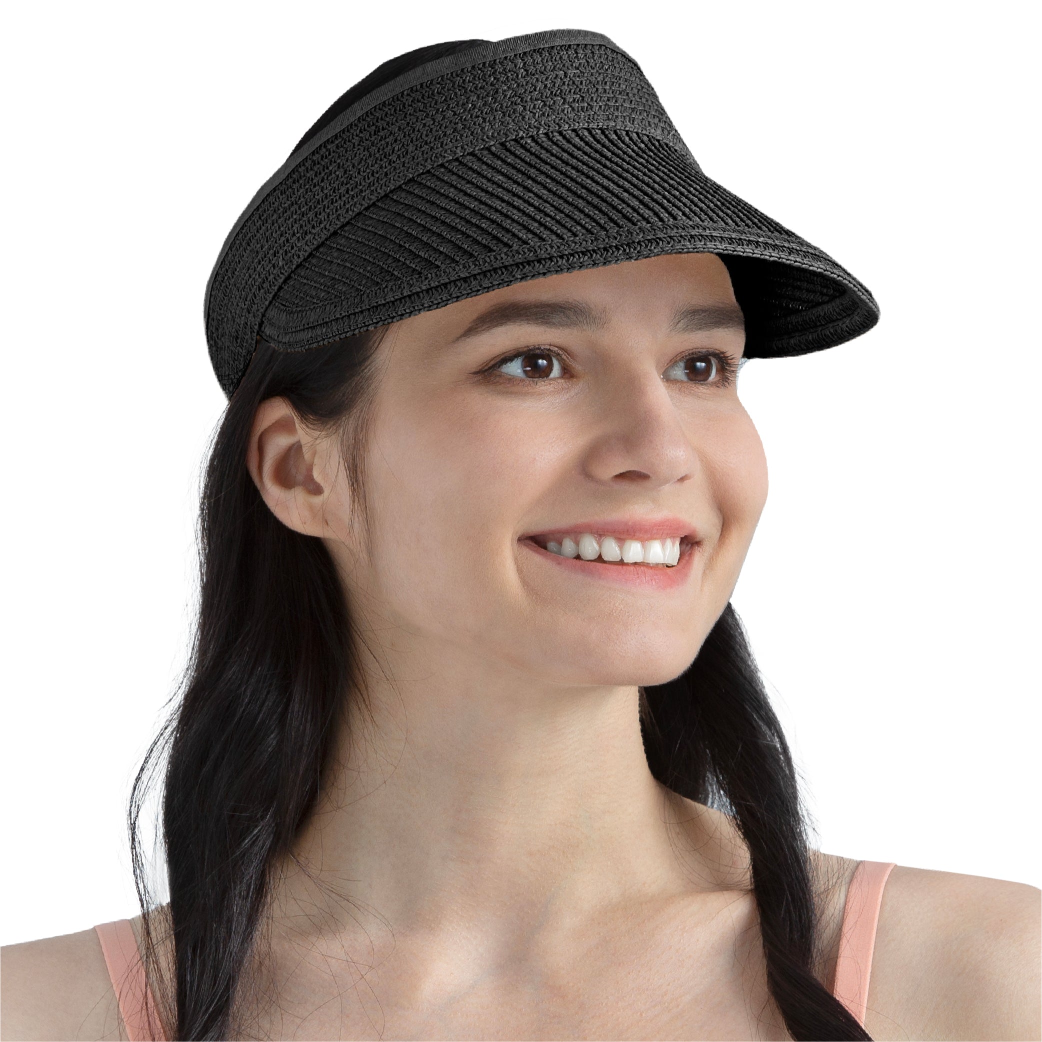 Womens Classic Straw Visor Hat