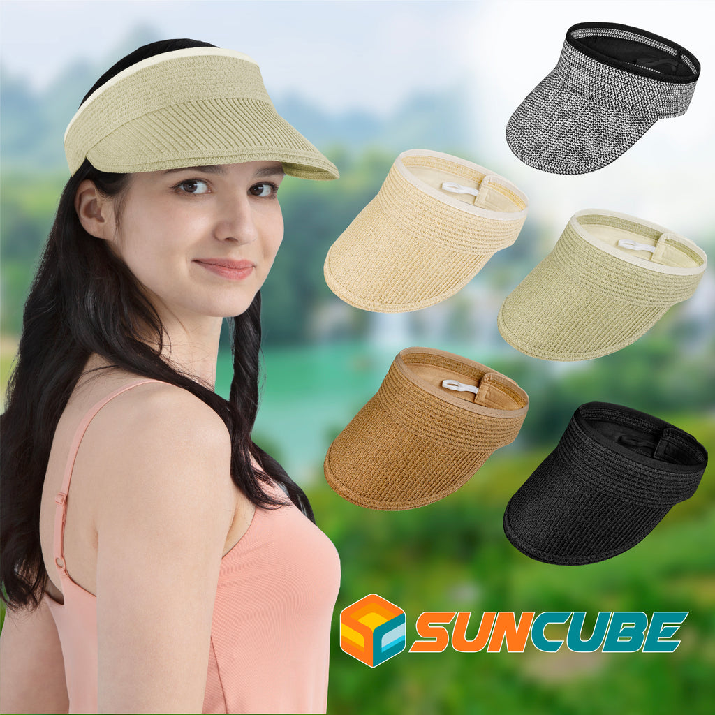 Womens Classic Straw Visor Hat