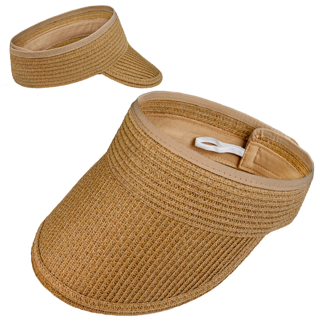 Womens Classic Straw Visor Hat