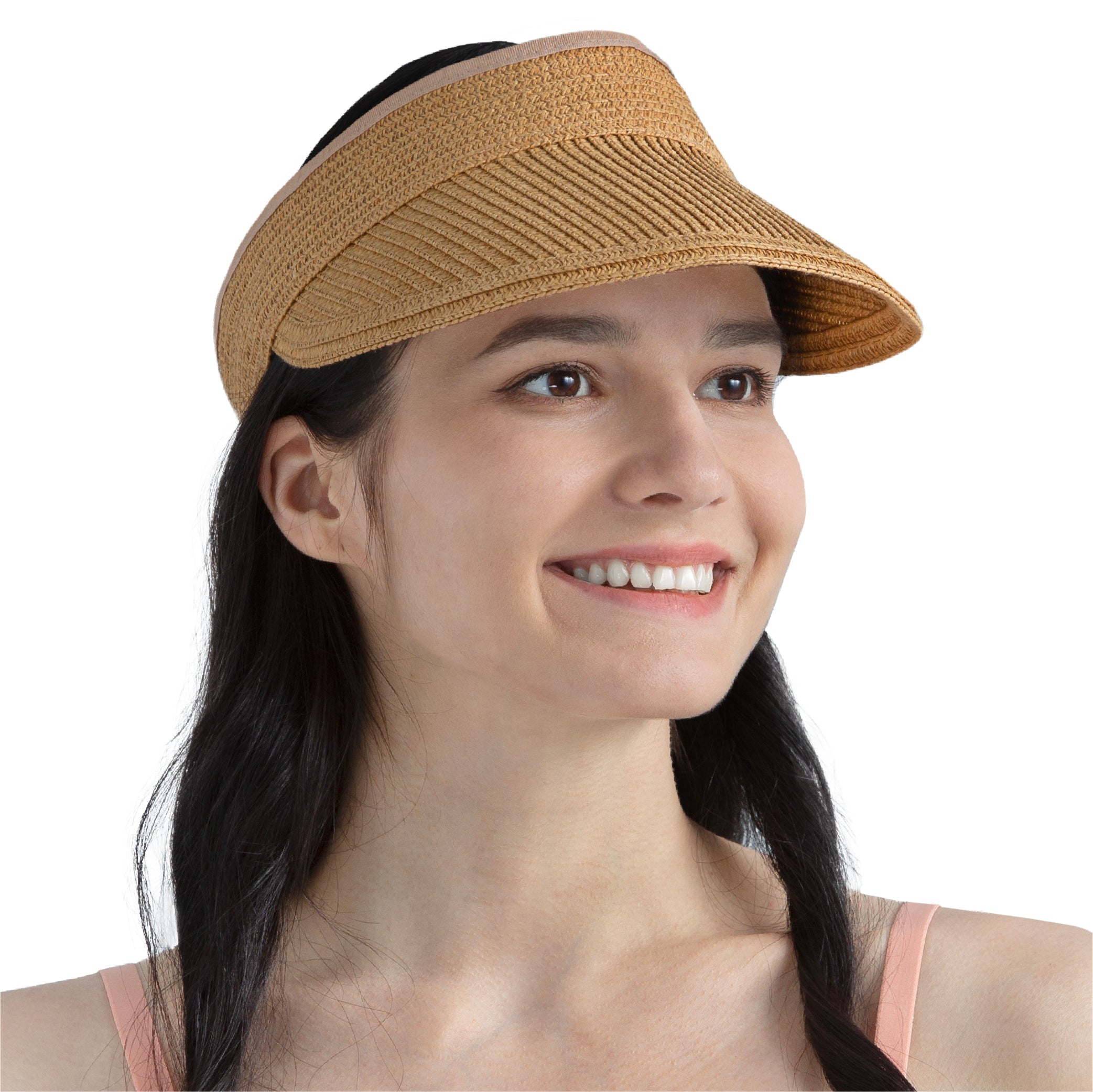Womens Classic Straw Visor Hat