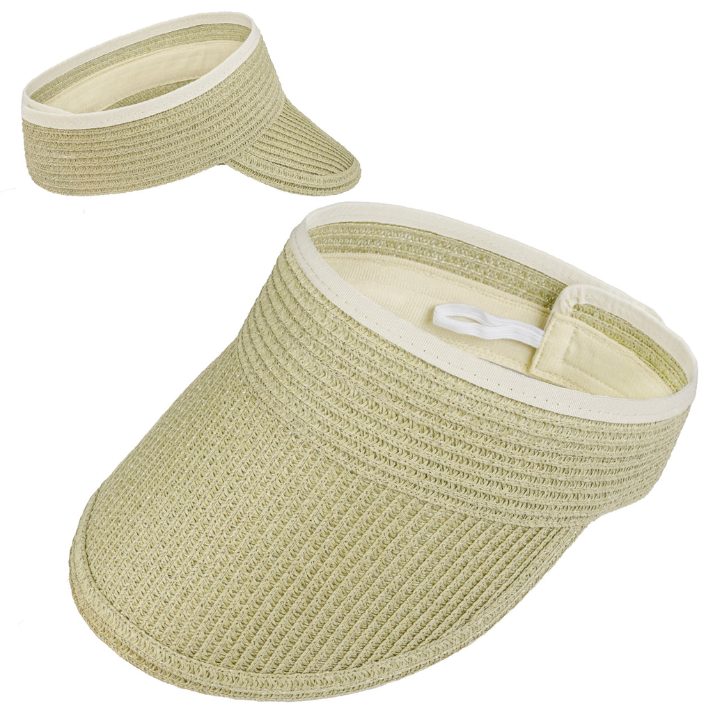 Womens Classic Straw Visor Hat