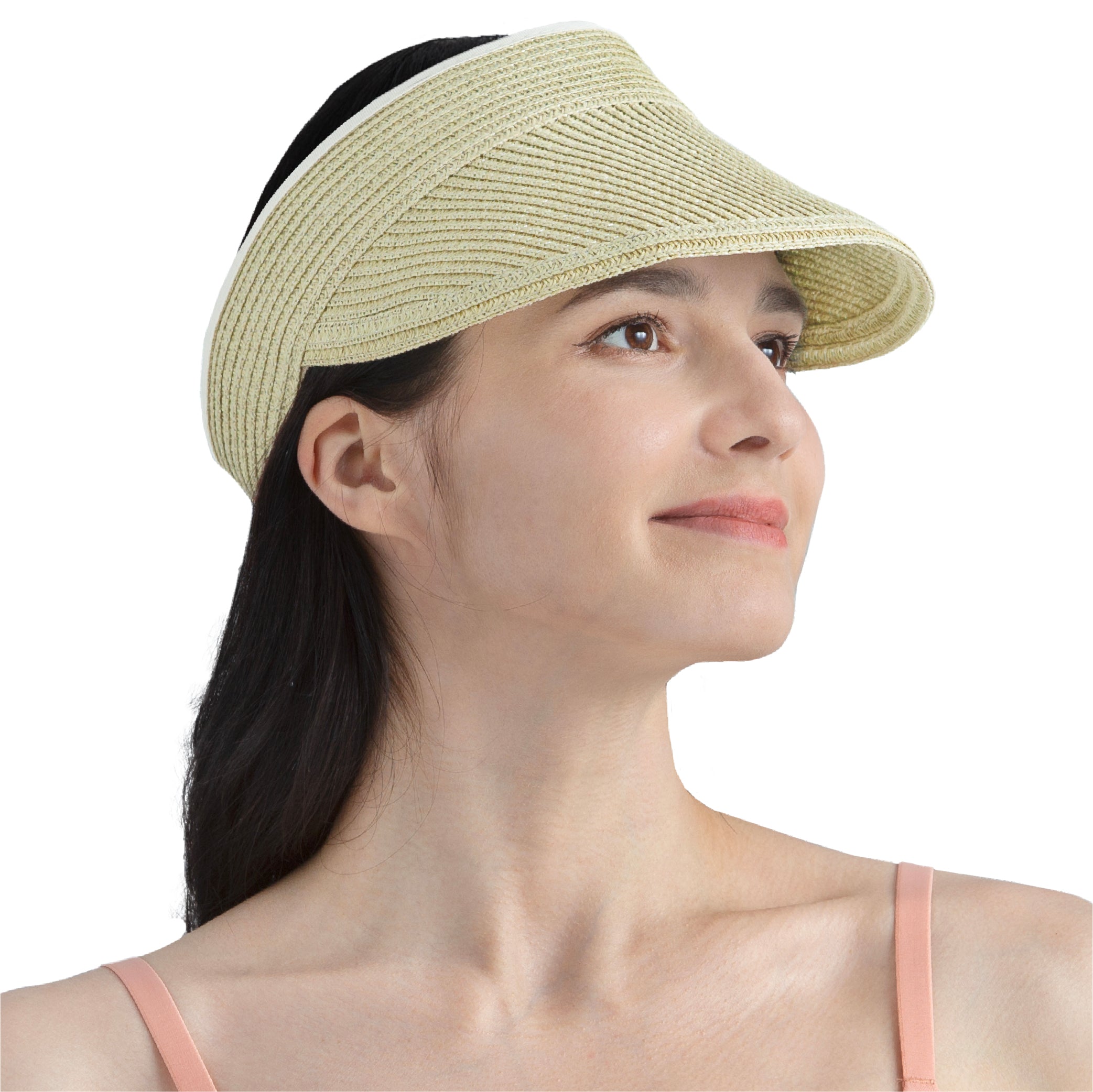 Womens Classic Straw Visor Hat