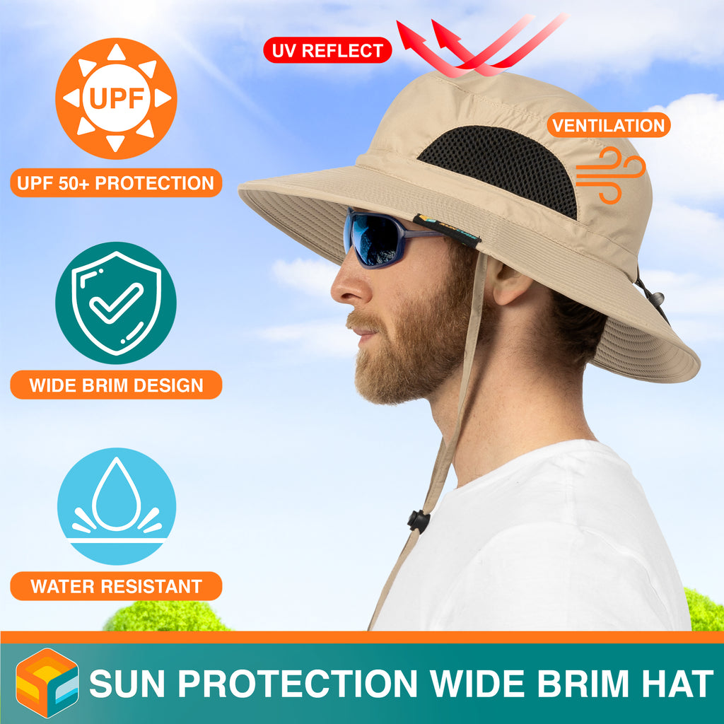 Unisex Wide Brim Sun Hat with Side Vent