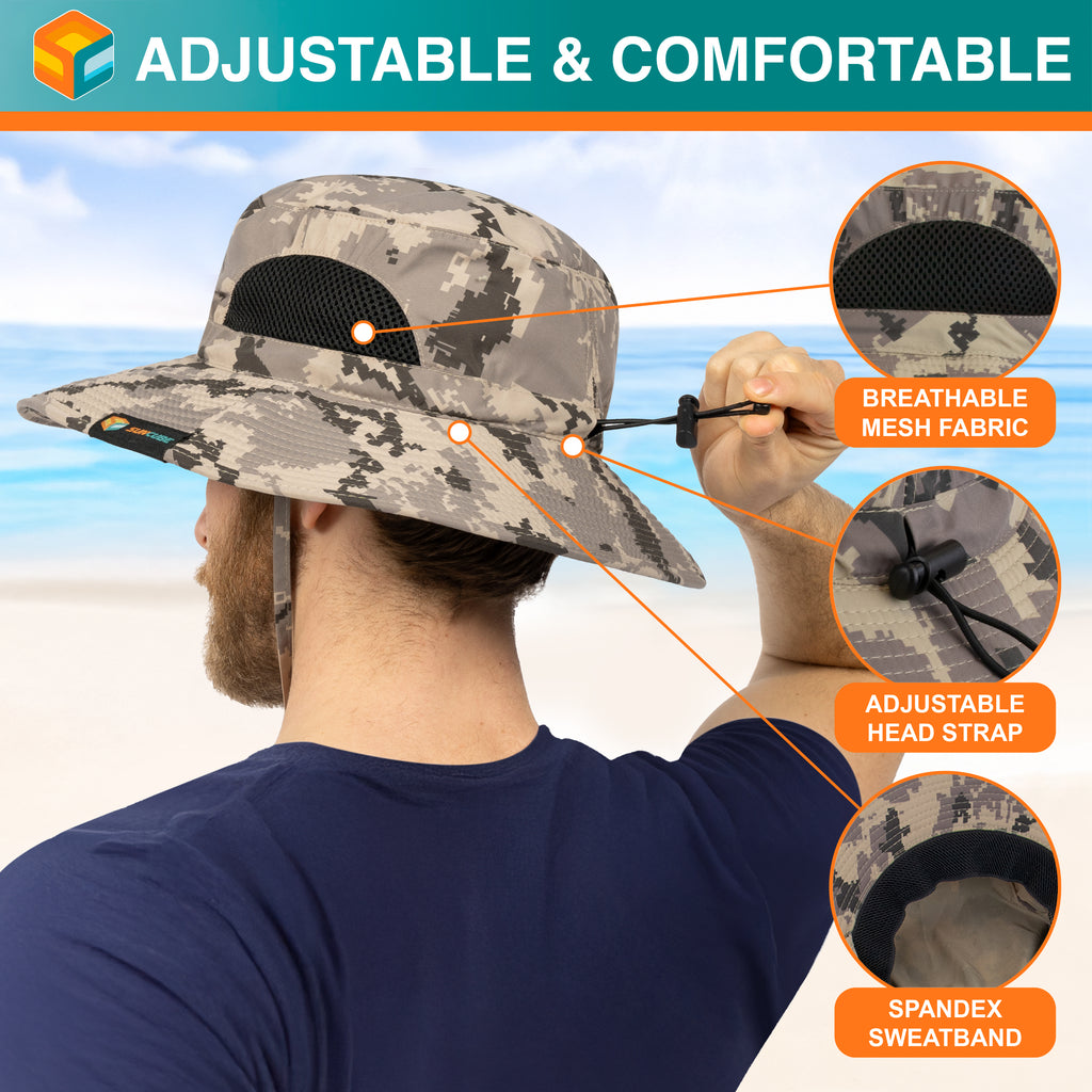 Unisex Wide Brim Sun Hat with Side Vent