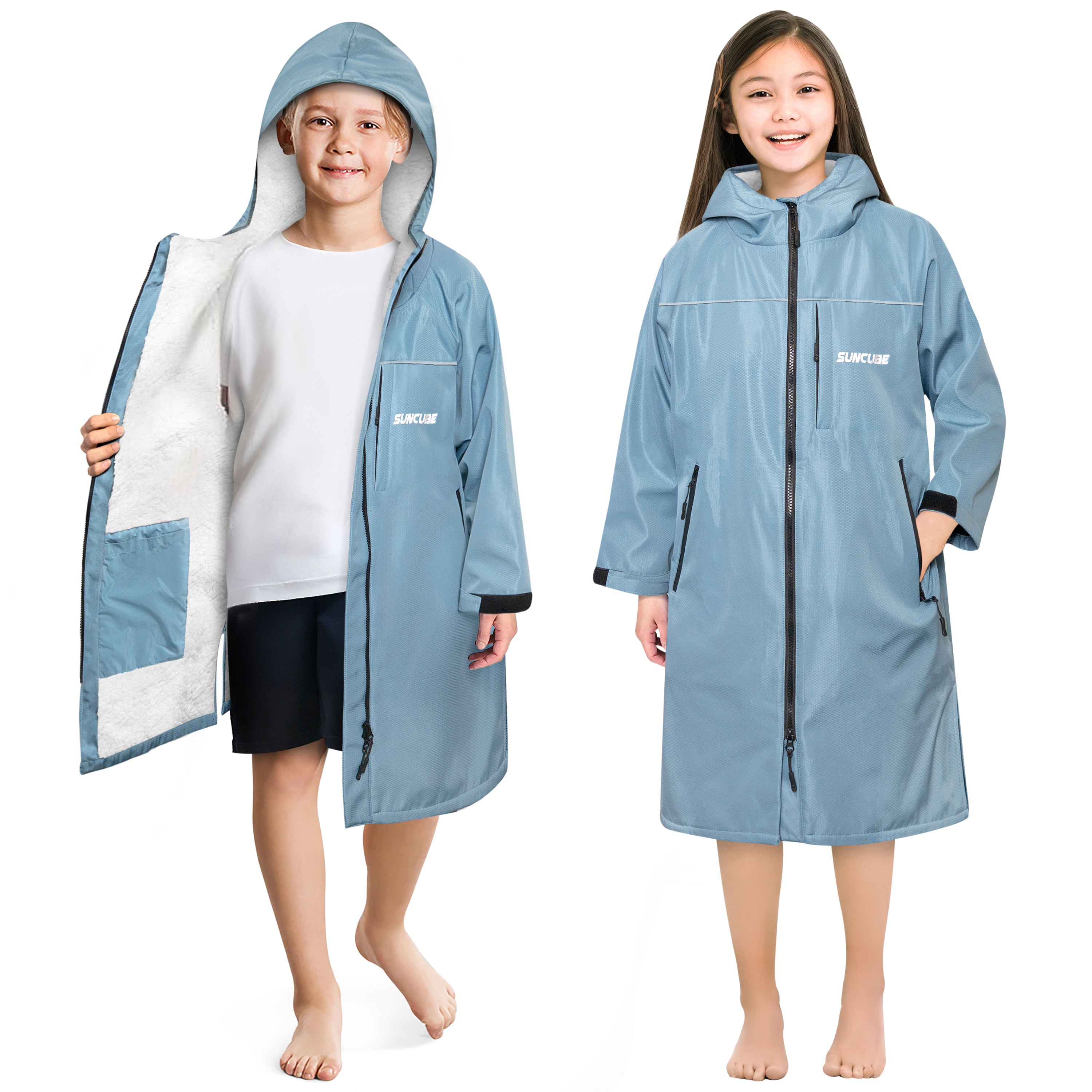 Unisex Hooded Swim Parka - Sherpa, Kids / Teen