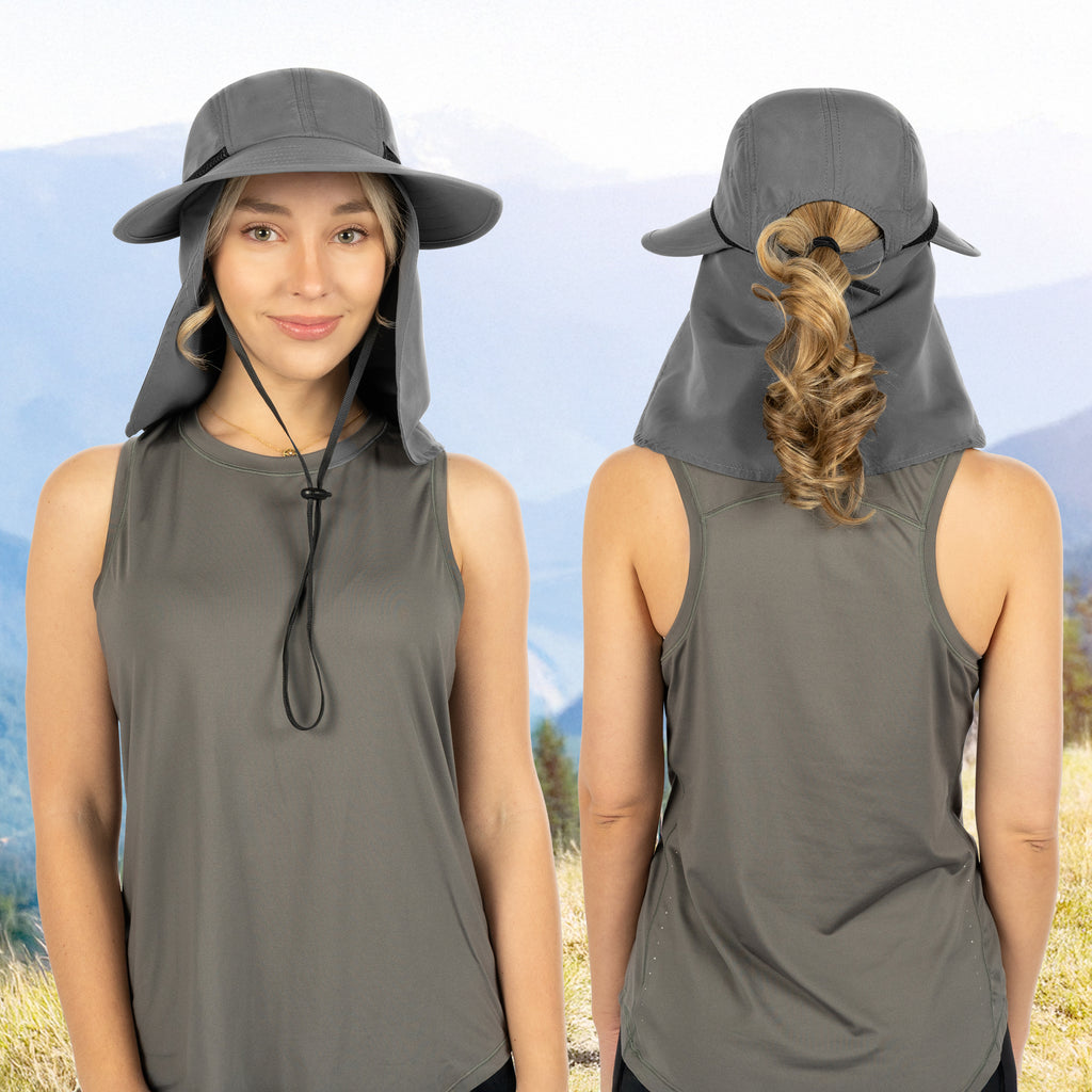Womens Sun Hat with Neck Flap